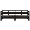 vidaXL Slaapbank uitschuifbaar massief grenenhout zwart 2x(90x190) cm