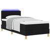 vidaXL LED Box Spring Bed met matras met LED Zwart 90 x 190 cm Stof