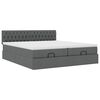vidaXL Ottoman bed met matrassen 160x200cm stof donkergrijs