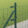vidaXL Hek met Paal Groen 0,6 x 10 m Staal en PVC