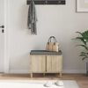 vidaXL Halbank met kussen met opslag Sonoma Eiken 60 x 38 x 46 cm