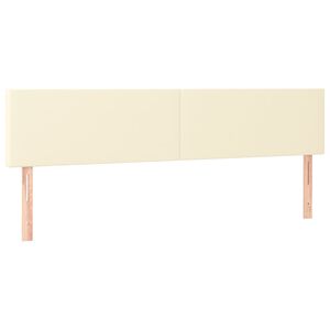 vidaXL Hoofdborden 180x5x78/88 cm kunstleer cr&egrave;mekleurig