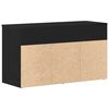 vidaXL Schoenenbank met plank Zwart Eiken 80 x 30 x 45 cm Bewerkt hout