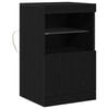 vidaXL LED Sideboard Zwart Eiken 41 x 37 x 67 cm Bewerkt hout