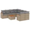 vidaXL Patio Sofa Set 9-zits Beige and Grey