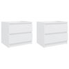vidaXL Nachtkastjes 2 st 50x39x43,5 cm bewerkt hout wit
