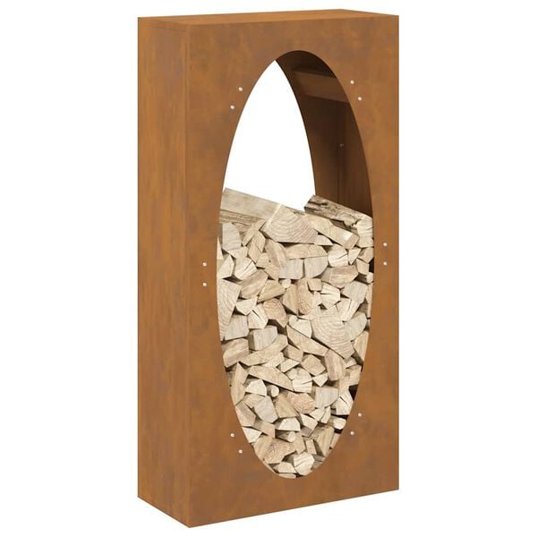 vidaXL Brandhoutrek 50x23x100 cm weervast staal