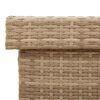 vidaXL Tuinbox met wielen 110x55x73 cm poly rattan gemengd beige