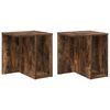 vidaXL Bijzettafel 2 pcs Gerookt eiken 37 x 32 x 40 cm Bewerkt hout