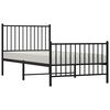 vidaXL Bedframe met hoofd- en voeteneinde metaal zwart 90x190 cm