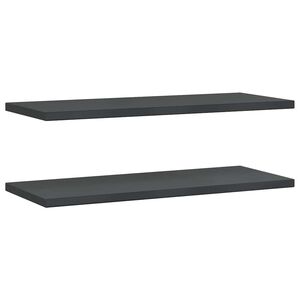 vidaXL Wandschappen 2 st 100x40 cm roestvrijstaal zwart