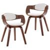 vidaXL Eetkamerstoelen 2 st gebogen hout en kunstleer