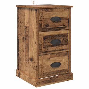 vidaXL Nachtkastje Oud Hout 39 x 39 x 67,5 cm Bewerkt hout