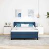 vidaXL Boxspringbed met matras met hoofdeinde Blauw 140 x 200 cm Stof