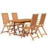 vidaXL 5-delige Tuinset massief acaciahout 120-170 cm
