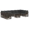 vidaXL Tuinbankenset 11 st Grijs poly rattan
