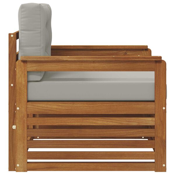 vidaXL Buiten bankenset Massief Acaciahout en Polyester Naturel