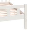 vidaXL Bedframe massief hout wit 150x200 cm