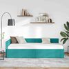 vidaXL Hoekbedframe met hoofdeinde Turquoise 80 cm x 200 cm Fluweel