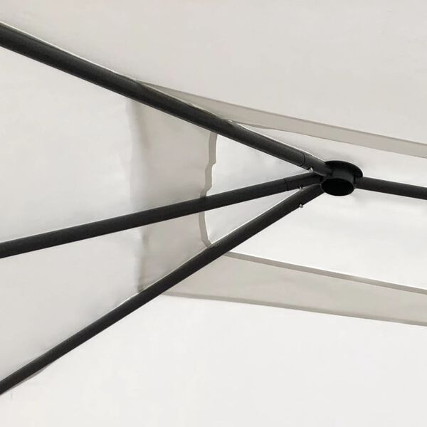 vidaXL Prieel met paalhoezen 160 g/m² 2,98x5,3x2,59 m crèmekleurig