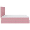 vidaXL Ottoman bed met matrassen 160x200cm fluweel roze