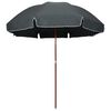 vidaXL Parasol met stalen paal 300 cm antracietkleurig