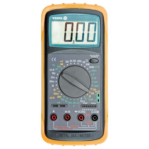 VOREL Multimeter digitaal met temperatuurmeting