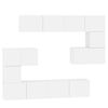 vidaXL Tv-wandmeubel bewerkt hout wit