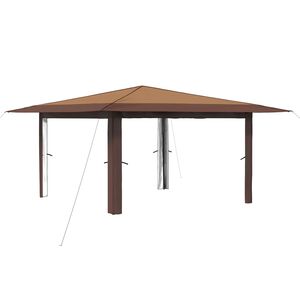 vidaXL Paviljoen zonder Zijwand 4 x 4 m Beige en Bruin