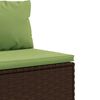 vidaXL 8-delige Loungeset met kussens poly rattan bruin