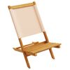 vidaXL Tuinstoelen 8 st inklapbaar stof en massief hout beige