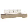 vidaXL Tuin Sofa Set 5 st Beige poly rattan