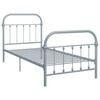 vidaXL Bedframe metaal grijs 90x200 cm