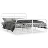 vidaXL Bedframe met hoofd- en voeteneinde metaal wit 180x200 cm