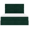vidaXL Ottoman bed met matrassen 140x190cm fluweel donkergroen