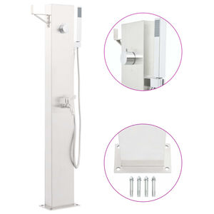 vidaXL Tuindouchekraan 110 cm roestvrij staal