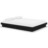 vidaXL Bedframe massief hout zwart 135x190 cm