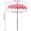 vidaXL Balinese Parasol Roze 185 x 185 x 260 cm