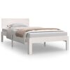 vidaXL Bedframe massief hout wit 90x190 cm