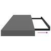vidaXL Wandschappen zwevend 4 st 90x23,5x3,8 cm MDF hoogglans grijs