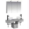 vidaXL Badkamerkastenset 4 pcs Grijs Sonoma 100 x 14,5 x 70 cm
