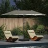 vidaXL Tuinparasol Zand en Antraciet 385 x 209 x 244 cm Polyester
