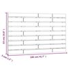 vidaXL Hoofdbord wandmontage 106x3x63 cm massief grenenhout zwart