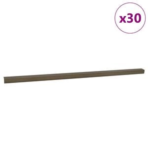 vidaXL Trapprofielen 30 st Bruin 67 x 3 x 2 cm Aluminium