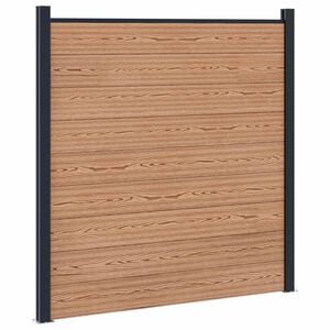 vidaXL Hekpaneel WPC en Aluminium Bruin
