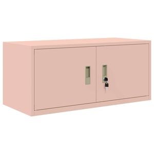 vidaXL Opbergkast Roze 90 x 40 x 40 cm Staal