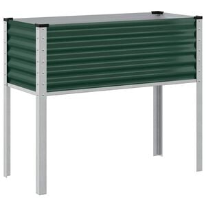 vidaXL Plantenbak Groen 100x45x90 cm Staal