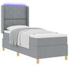 vidaXL Boxspringbed met matras Lichtgrijs 140 x 200 cm Stof