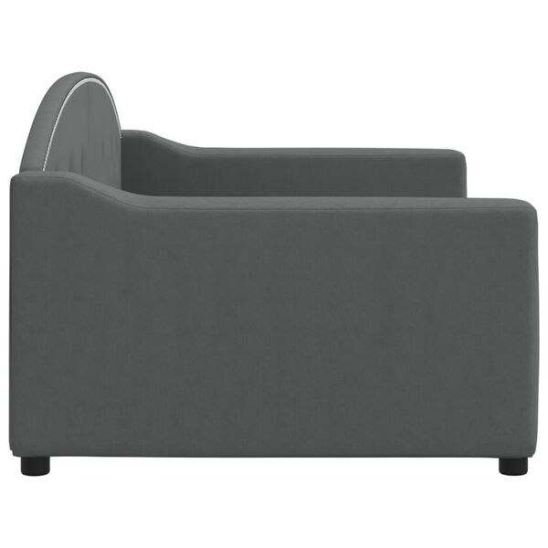 vidaXL Slaapbank 90x200 cm stof donkergrijs