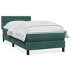 vidaXL Boxspring met matras fluweel donkergroen 80x210 cm